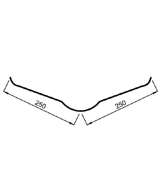 Ендова Ондулин зеленая 1 м