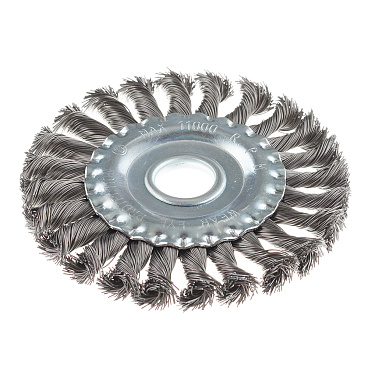 Корщетка для УШМ Практика витая жесткая радиальная d125x22,2 мм