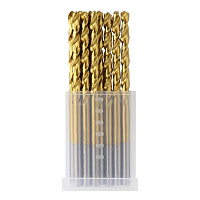 Набор сверл по металлу спиральных Hilberg Cobalt 5% Top 3х61 мм кобальтовое (10 шт.) (CO030-10)