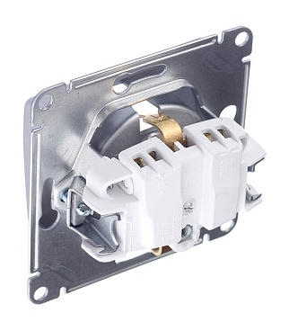 Розетка Systeme Electric Glossa встраиваемая алюминий (GSL000343)