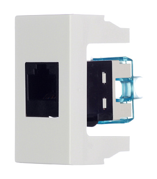 Розетка для кабель-канала компьютерная DKC Viva белая RJ45 1 модуль (45038)