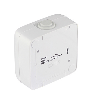 Выключатель Hegel Alfa двухклавишный накладной белый (ВА10-251)