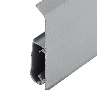 Плинтус ПВХ напольный Winart 72 мм меркурий 2200 мм Г-профиль со съемной панелью