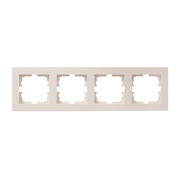 Рамка Lezard Vesna четырехместная крем (742-0300-149)