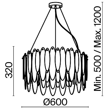 Подвесной светильник Freya FR5217PL-08FG