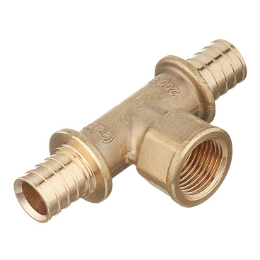 Тройник Stout 20 мм х 1/2 ВР(г) х 20 мм латунный (SFA-0028-002012)