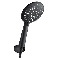 Душевой комплект Voda с лейкой с держателем черный (VS102Black)