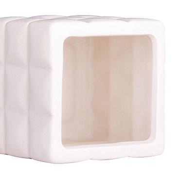 Стакан для ванной Verran Quadratto настольный керамика белый (850-11)