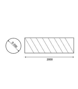 Воздуховод круглый оцинкованный d200 мм 2 м