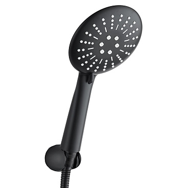 Душевой комплект Voda с лейкой с держателем черный (VS102Black)