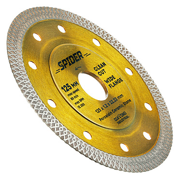 Диск алмазный по керамограниту Diamond Industrial Spider 125х22,2х1,2 мм турбо сухой рез