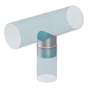 Врезка для круглых воздуховодов d250х250 мм оцинкованная