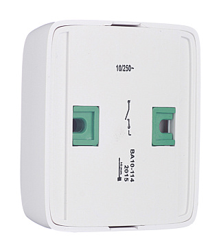 Выключатель Hegel Alfa одноклавишный накладной белый с подсветкой (ВА10-114)