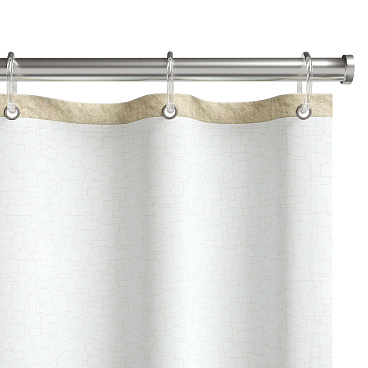 Штора для ванны Fora Stone Natural 1800х1800 мм полиэстер белая/бежевая (FOR-STN203NAT)