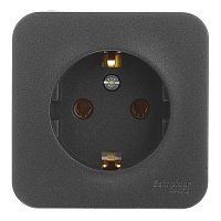 Розетка Systeme Electric Blanca накладная антрацит (BLNRA010116)