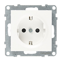 Розетка Legrand Suno встраиваемая белая со шторками (721120)