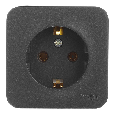 Розетка Systeme Electric Blanca накладная антрацит (BLNRA010116)