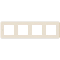 Рамка Legrand Inspiria четырехместная слоновая кость (673961)