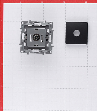 Розетка телевизионная Legrand Etika встраиваемая антрацит (672651)