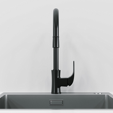 Смеситель для кухни LAPARET Лисера/LISERA с выдвижным изливом черный N2042429LPT