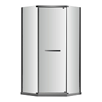 Душевой уголок RGW PA-83-B черный 100х100х195,5 см пятиугольник стекло прозрачное 6 мм (78088300-14)