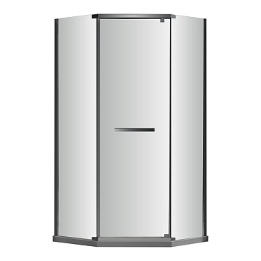 Душевой уголок RGW PA-83-B черный 100х100х195,5 см пятиугольник стекло прозрачное 6 мм (78088300-14)