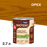 Антисептик Текс Bioteks 2-в-1/3-в-1 декоративный для дерева орех 2,7 л