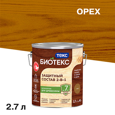 Антисептик Текс Bioteks 2-в-1/3-в-1 декоративный для дерева орех 2,7 л