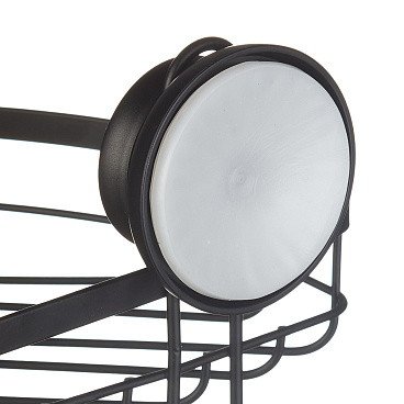 Полка для ванной Fora Grafit угловая 220х220х140 мм металл черная (FOR-GRA035/7076)