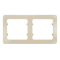 Рамка Hegel Master двухместная слоновая кость (Р402-01)