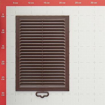 Решетка вентиляционная пластиковая приточно-вытяжная Era С 170х240 мм с сеткой коричневая