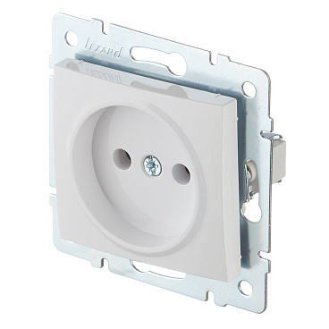 Розетка Lezard Karina встраиваемая белая (707-0288-121B)
