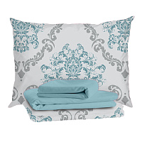 Комплект постельного белья 2-спальный тенсель Mona Liza Kate белый с простыней 215х240 см