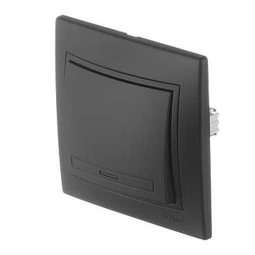 Выключатель Lezard Mira одноклавишный встраиваемый черный бархат (701-4242-100)