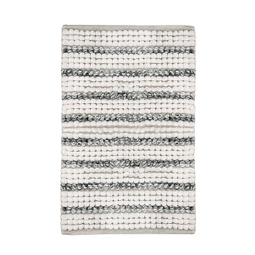 Коврик для ванной бело-серый 80х50 см Fora Soft Cotton (FOR-SC50-80STR)