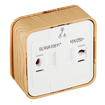 Переключатель Systeme Electric Blanca одноклавишный накладной ясень с подсветкой (BLNVA106115)