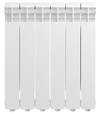 Радиатор алюминиевый Global Iseo 500 мм 6 секций 1" боковое подключение белый