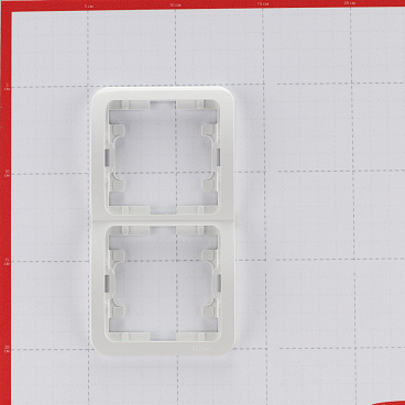 Рамка Makel Mimoza двухместная белая (22032)