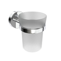 Стакан для ванной Fora Long с держателем стекло матовый/металл хром (L044/1152)