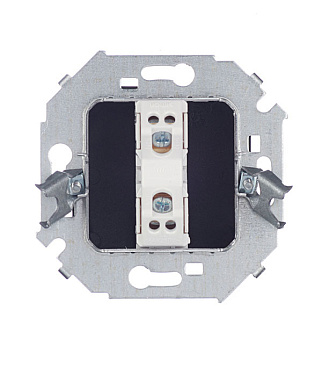 Выключатель Simon 15 одноклавишный встраиваемый графит с подсветкой (1591104-038)