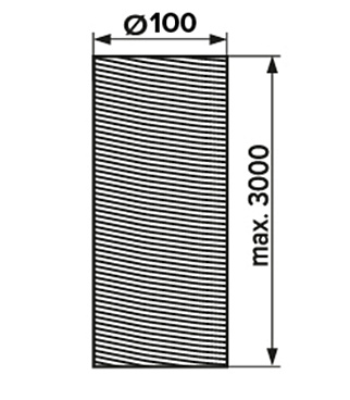 Воздуховод гибкий гофрированный Era алюминиевый d100 мм 3 м