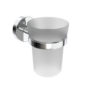 Стакан для ванной Fora Long с держателем стекло матовый/металл хром (L044/1152)
