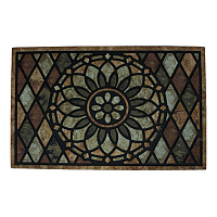 Коврик придверный противоскользящий Винздор 58х88 см влаговпитывающий серый