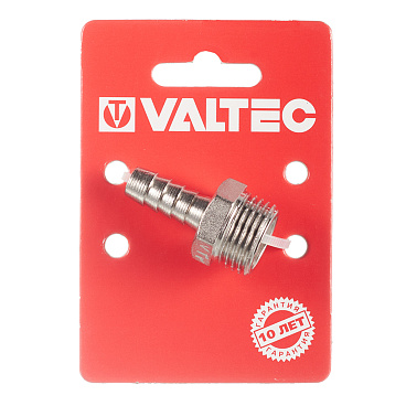 Штуцер Valtec для присоединения шланга 1/2 НР(ш) х 10 мм латунный (VTr.650.N.0410)