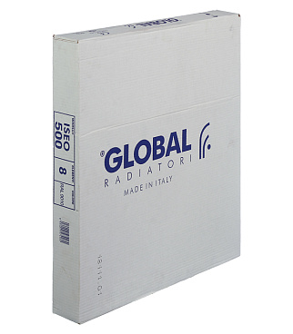 Радиатор алюминиевый Global Iseo 500 мм 8 секций 1" боковое подключение белый