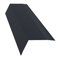 Планка карнизная для металлочерепицы 100х65 мм 2 м графитово-серая RAL 7024 матовая satin matt