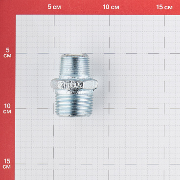 Ниппель переходный Gebo Platinum (245-26V) 1 НР(ш) х 3/4 НР(ш) чугунный оцинкованный