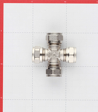 Крестовина VALTEC (VTm.341.N.161616) 16 обж(ц) х 16 обж(ц) х 16 обж(ц) х 16 обж(ц)