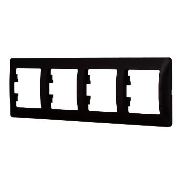 Рамка Systeme Electric Glossa четырехместная антрацит (GSL000704)