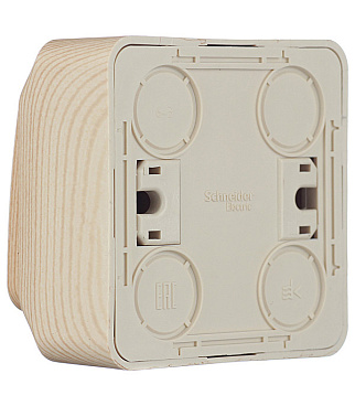 Выключатель Systeme Electric Этюд одноклавишный накладной сосна (BA10-001D)